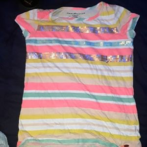Tommy Hilfiger girls top with multicolored stripes